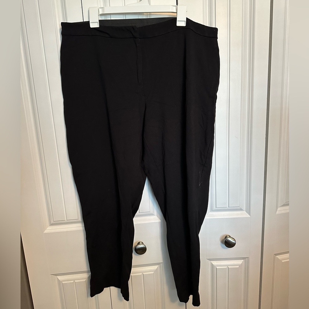 Black Vince Camuto High Rise Ankle Skinny Ponte